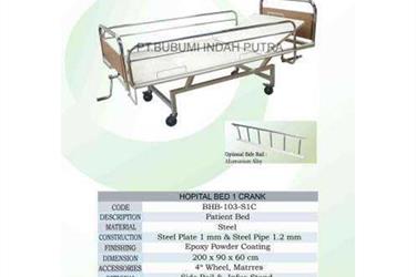 Hospital Bed 1 Crank Tempat tidur Pasien putar 1