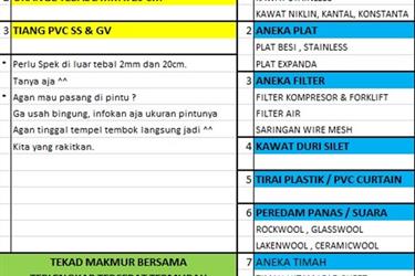 Trai PVC Curtain Plastik-Kuning 2mmx20cm