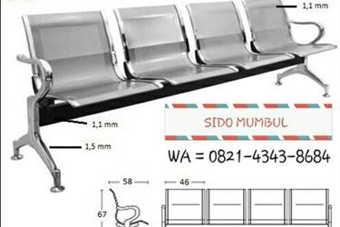 Kursi Bangku Tunggu Sandar Bandara Airport Stainless Steel