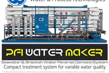 GE Osmonics Seawater Brackish Water Reverse Osmosis System
