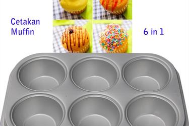 Cetakan Muffin 6 in 1 Polos