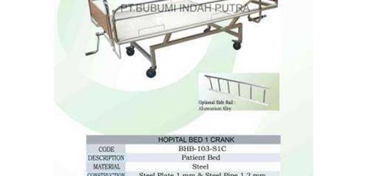 Hospital Bed 1 Crank Tempat tidur Pasien putar 1