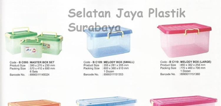 Box plastik merk Maspion untuk tempat parsel