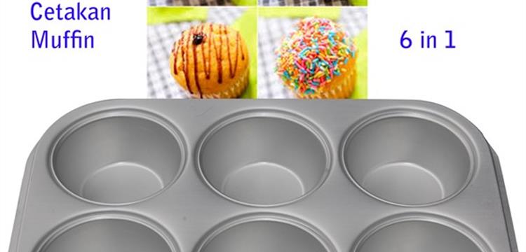 Cetakan Muffin 6 in 1 Polos